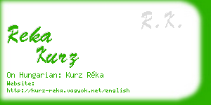 reka kurz business card
