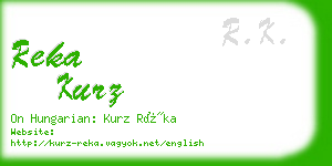 reka kurz business card